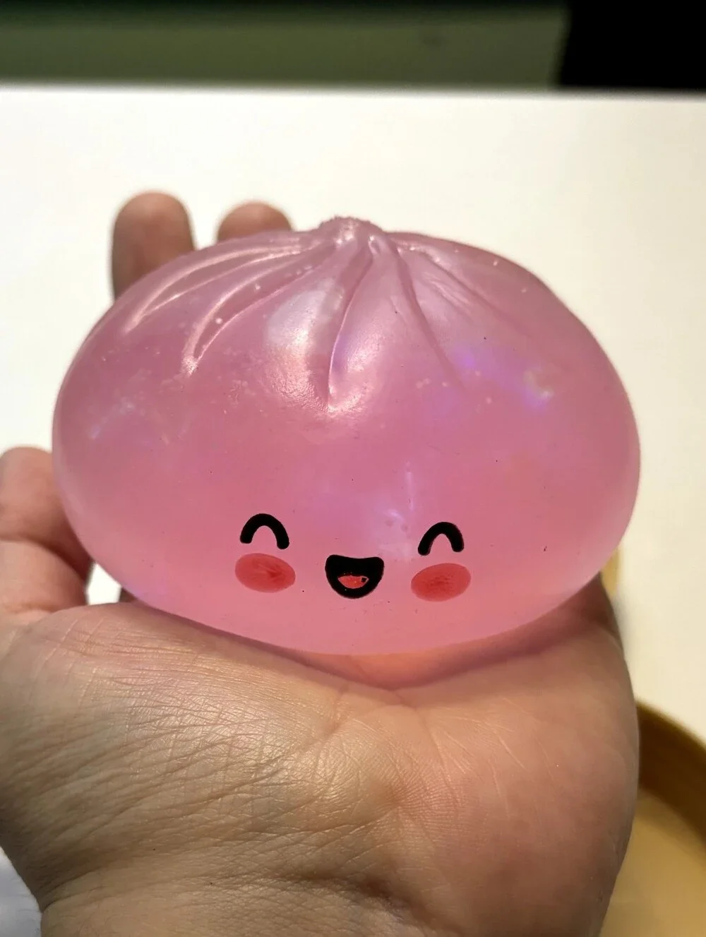 Mystery Squishy Dumpling Bath Toy - Pink Rare Holograhic ! Make An Offer !